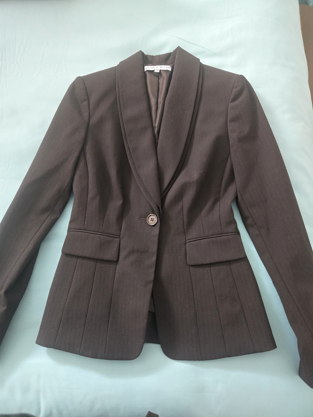 ANTONIO MELANI Black Tailored Single-Button Blazer
